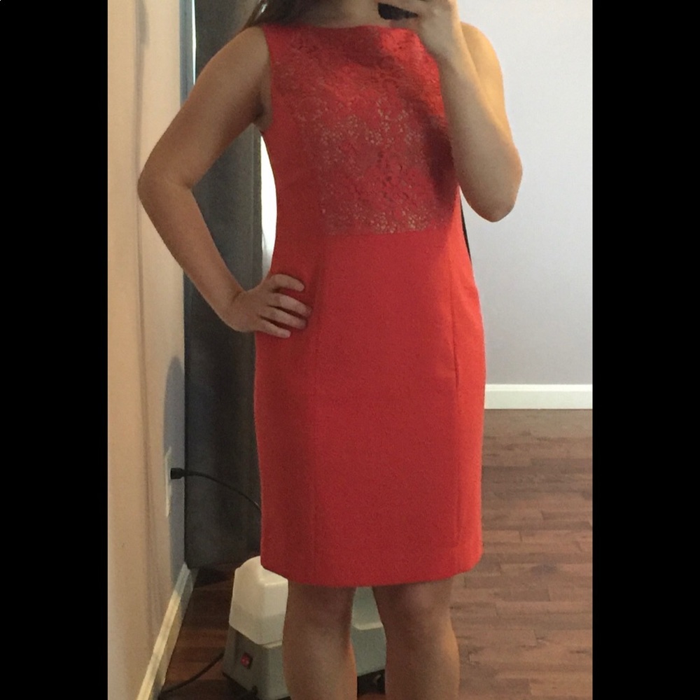 Coral Pink “The Limited” Dress Size 8 Pencil Dress